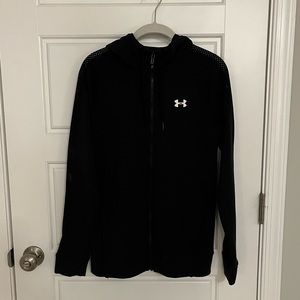 Under Armour Black Hooded Zip Up Jacket | S